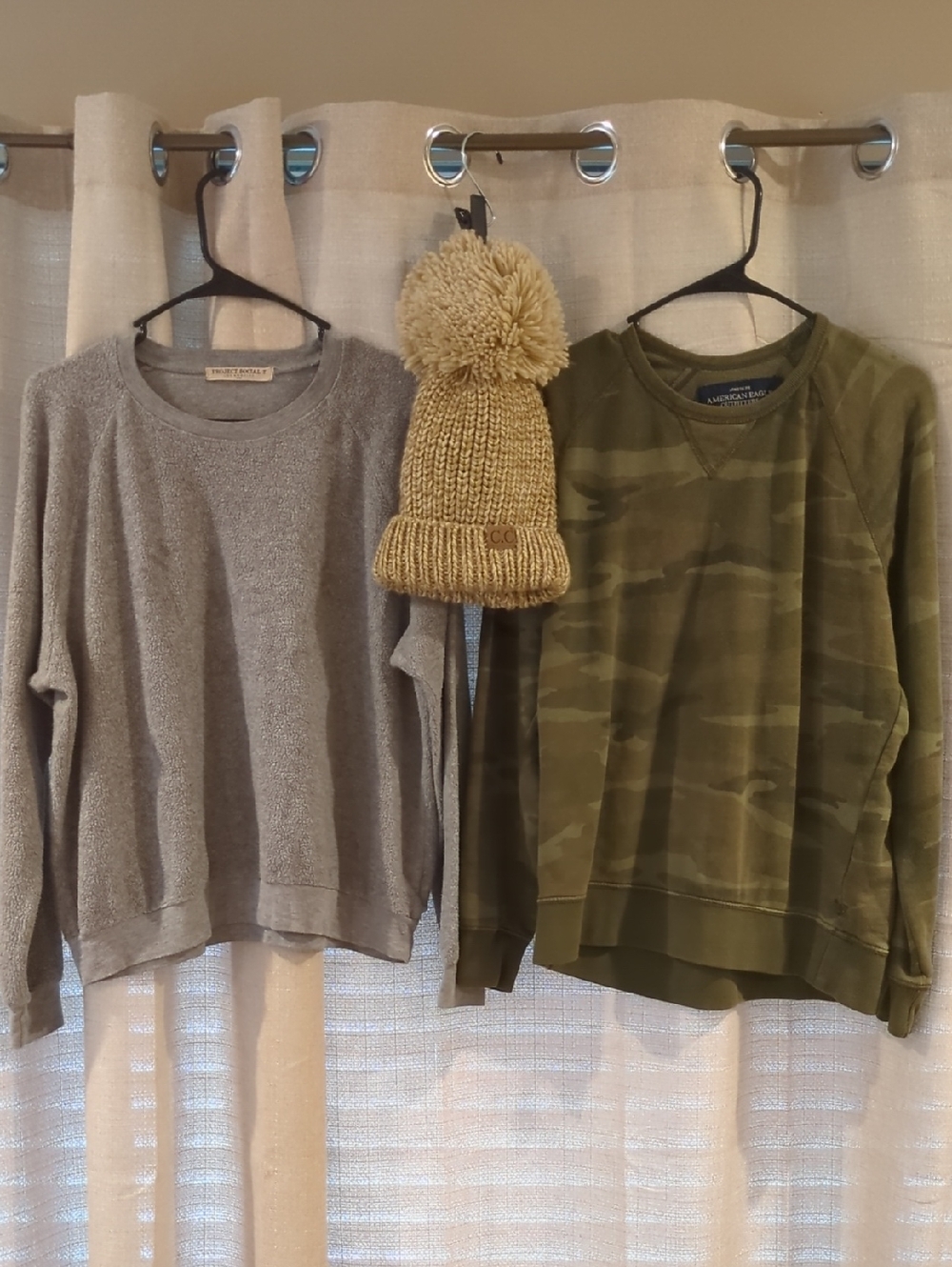 2 Sweatshirts And CC Pom Beanie Bundle